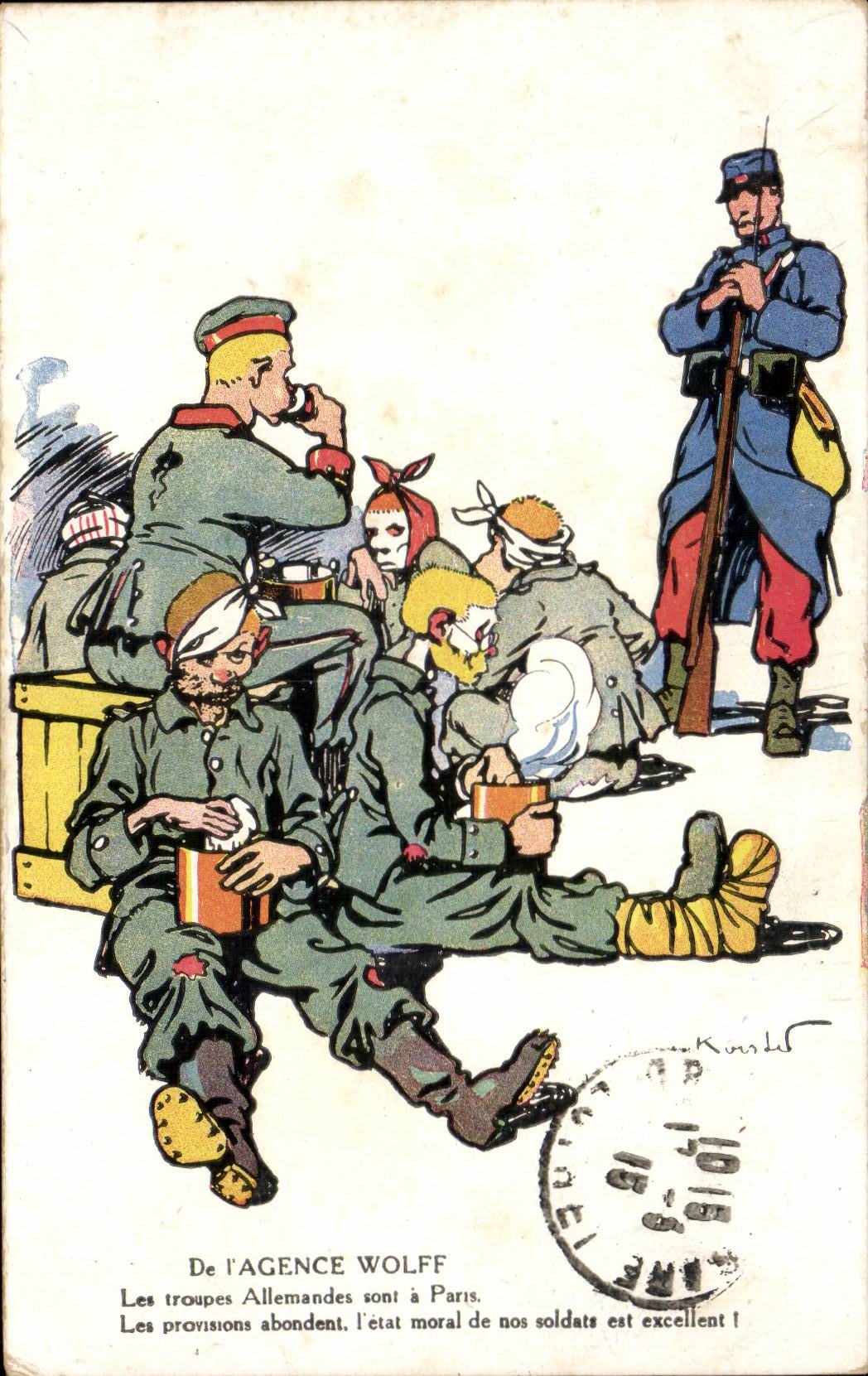 Militaria - Agence Wolff - Les Troupes Allemandes sont a Paris - CPA 