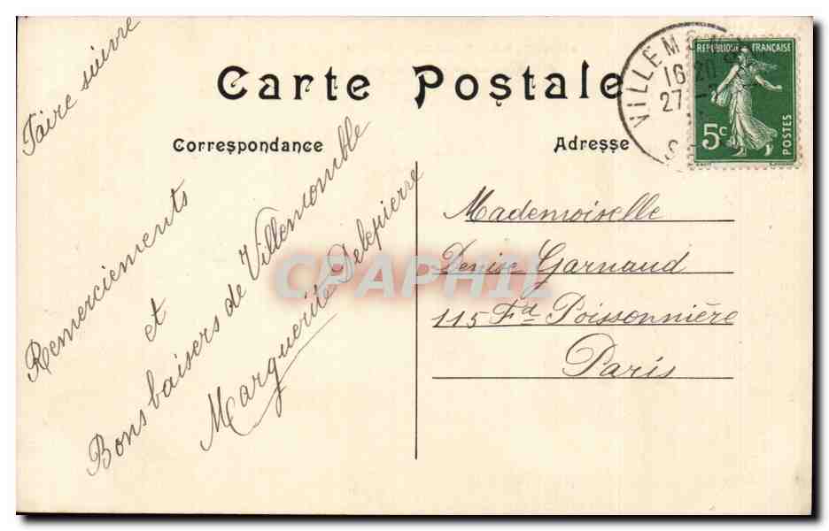 Villemomble - Avenue de la Republique - CPA  — Rückseite