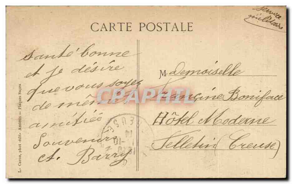 Ailly sur Noye - Rue St Martin - L'Eglise - CPA  — Rückseite