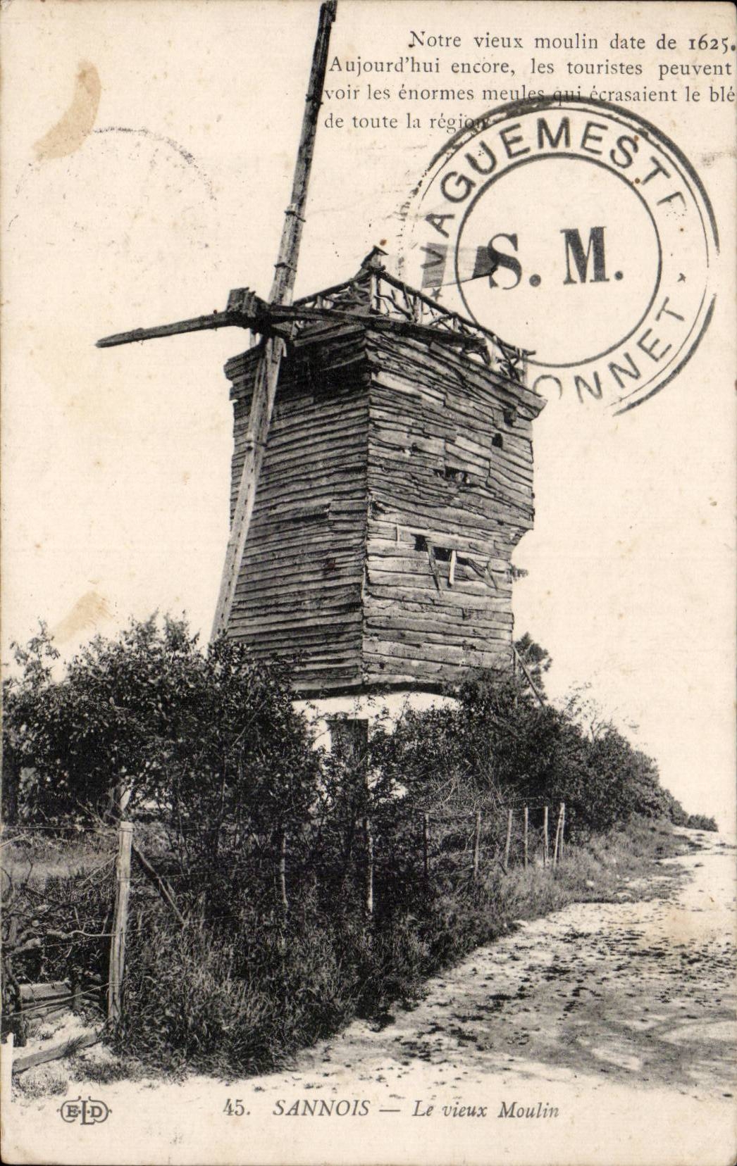 Sannois - Le Vieux Moulin - windmill - CPA 