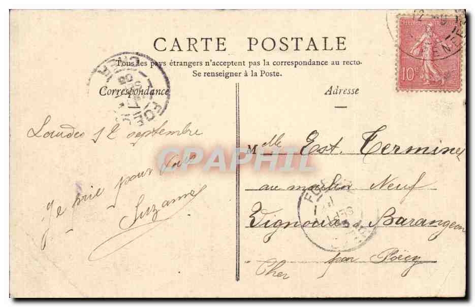 Lourdes - Moulin ou est nee Bernadette Soubirons - CPA  — Verso