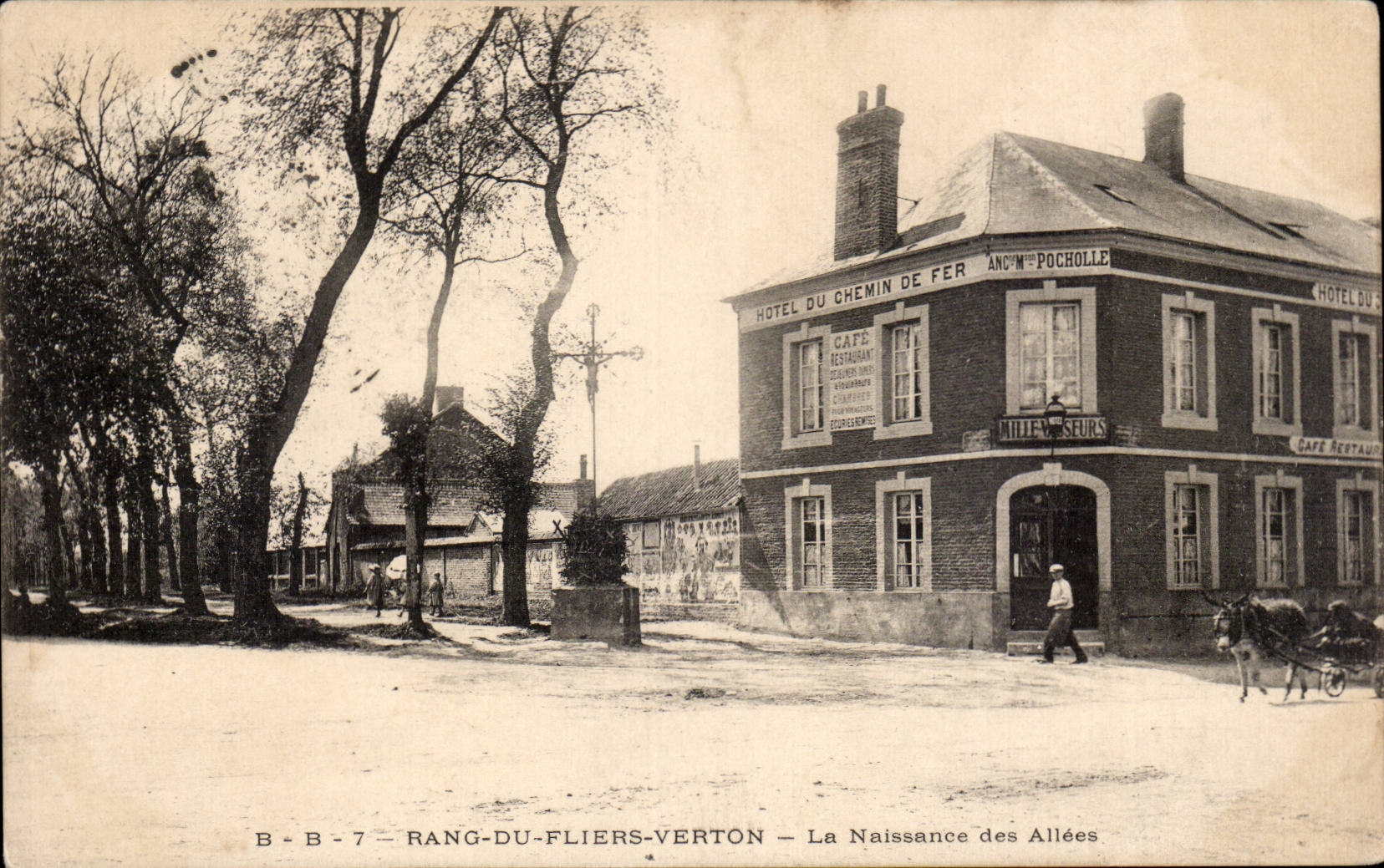 Rang du Fliers Verton - La Naissance des Allees Charette a anes - CPA 