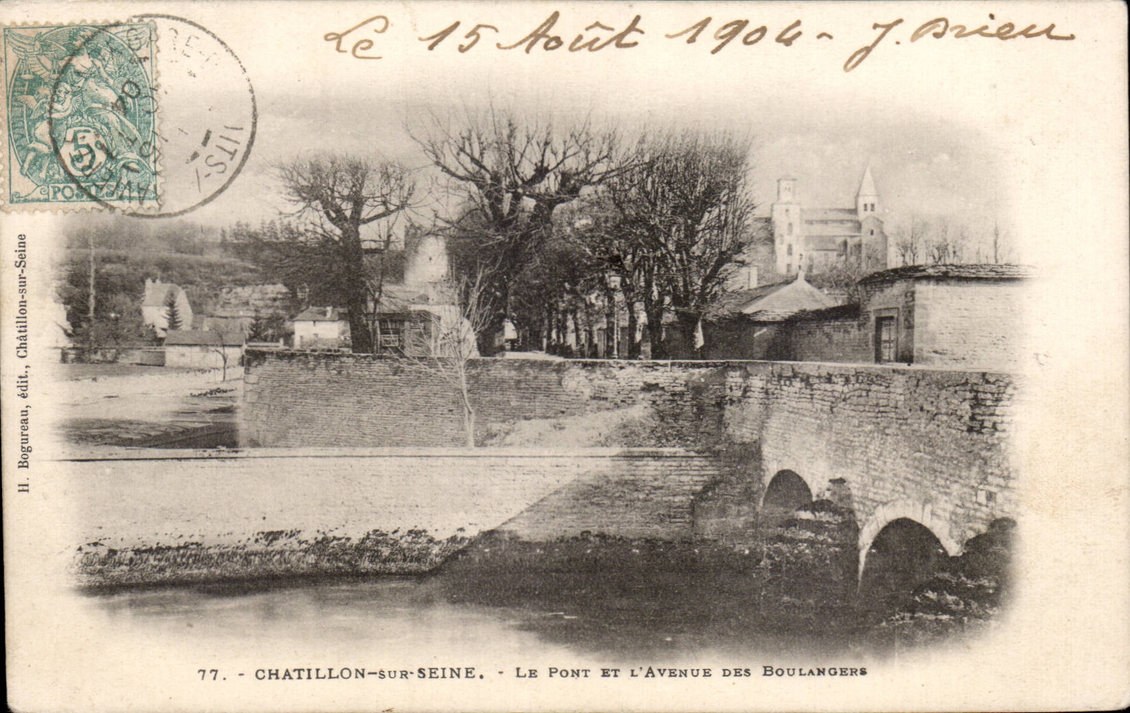 Chatillon sur Seine - Le Pont et l'Avenue - CPA 