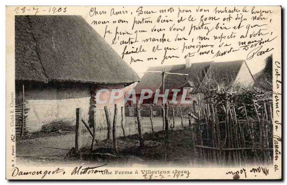 Hof in Villevieux (Jura) — Foto von R. Chapuis — Damongeot, Mettissons