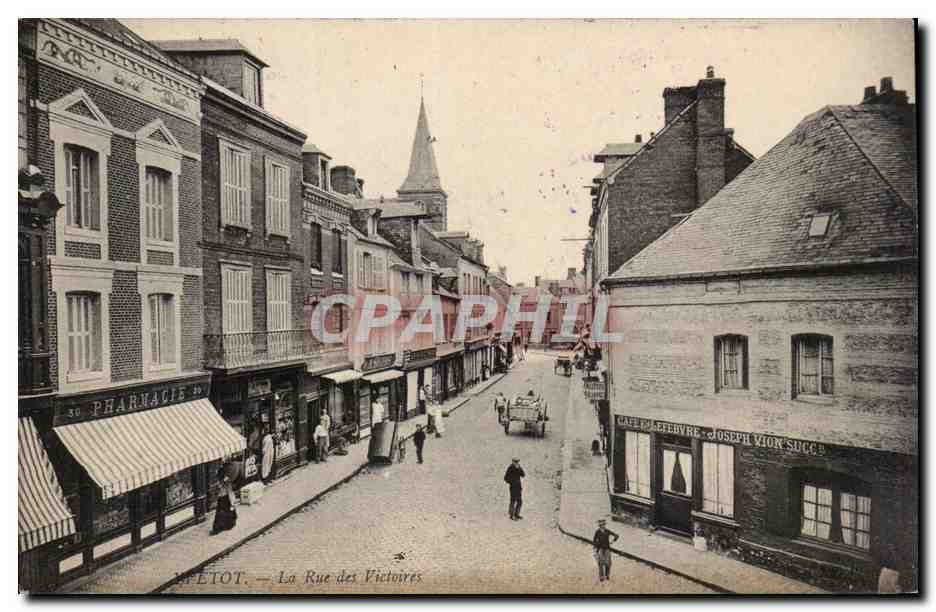 Yvetot - La Rue des Victoires - CPA 