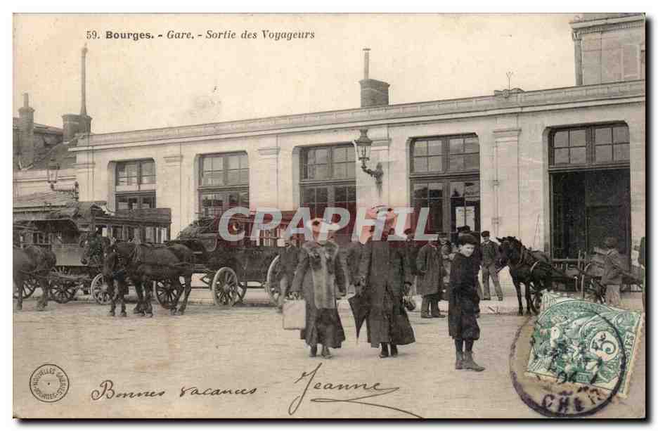 Bourges - Stacja - Wychodzący pasażerowie — Wydawca: Dobrych wakacji, nr 59