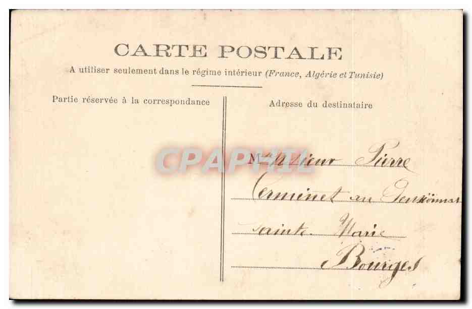 Bourges — La Estación — Imp. Laussondat, Châteaudun — Reverso