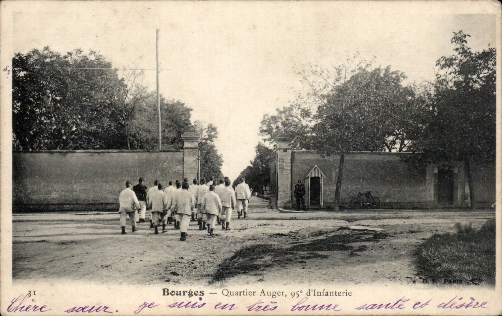 Bourges — Quartier Auger, 95ᵉ d'Infanterie — B. E. PARIS