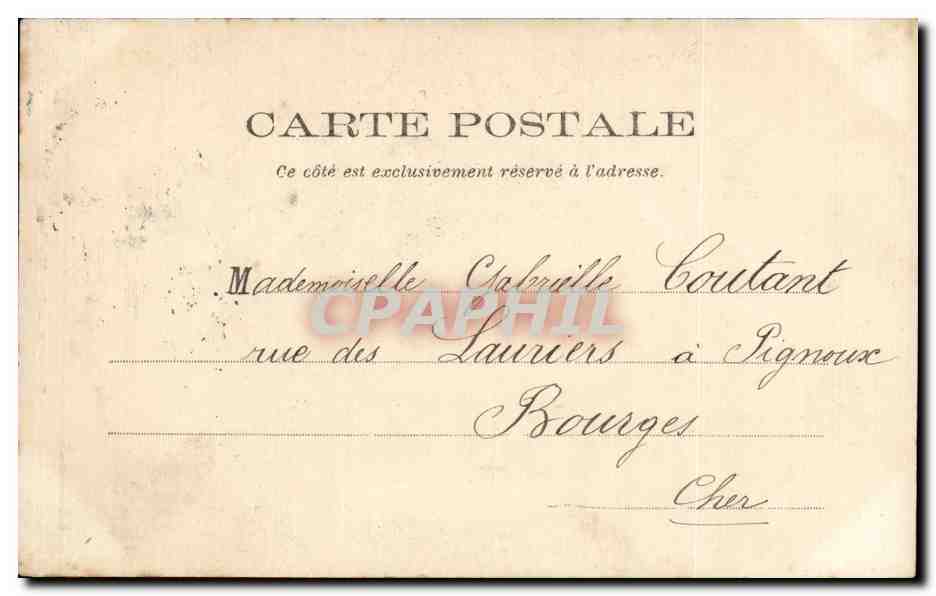 Bourges — Rue Mirbeau — Éditeur Lepassel & Chateaudun — Verso
