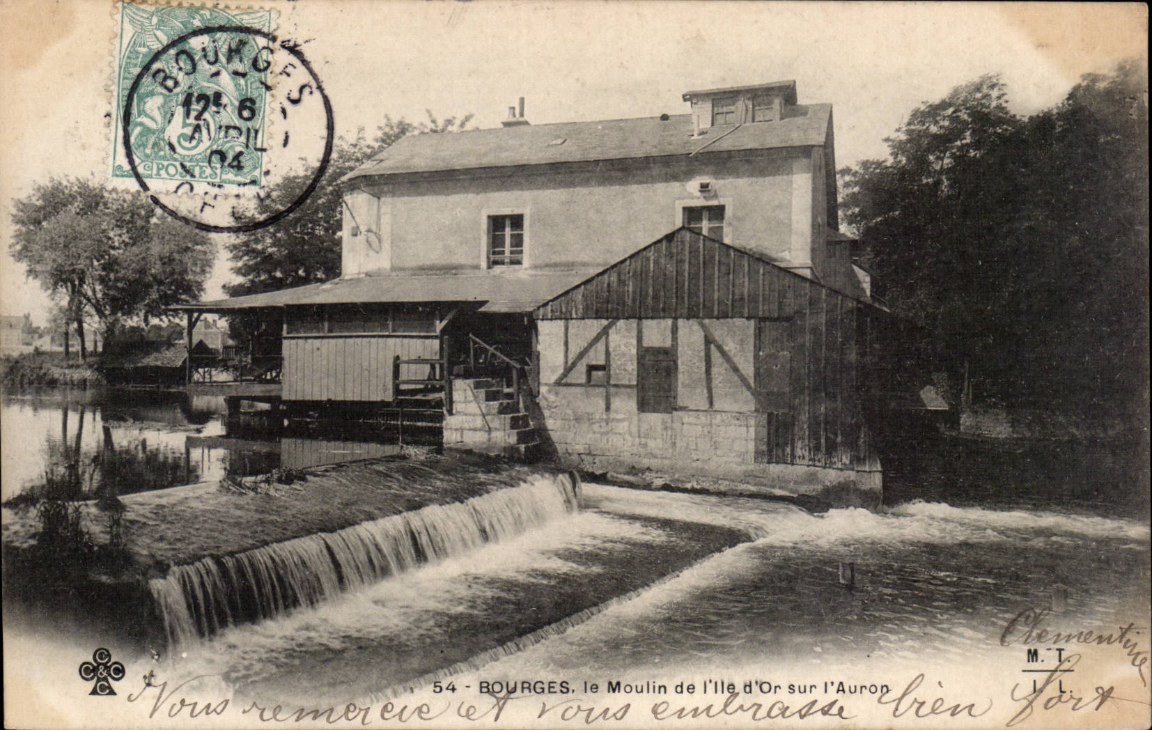 Bourges - le Moulin de l'Île d'Or sur l'Aurop - Clementine Fort