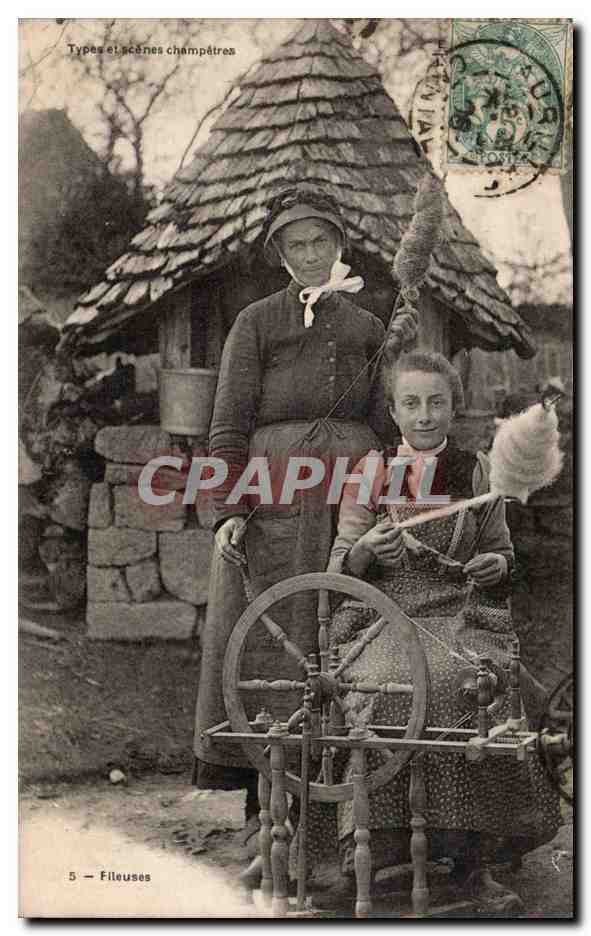Folklore - Costumes - Les Filleuse - Types et Scenes Champetres - CPA 