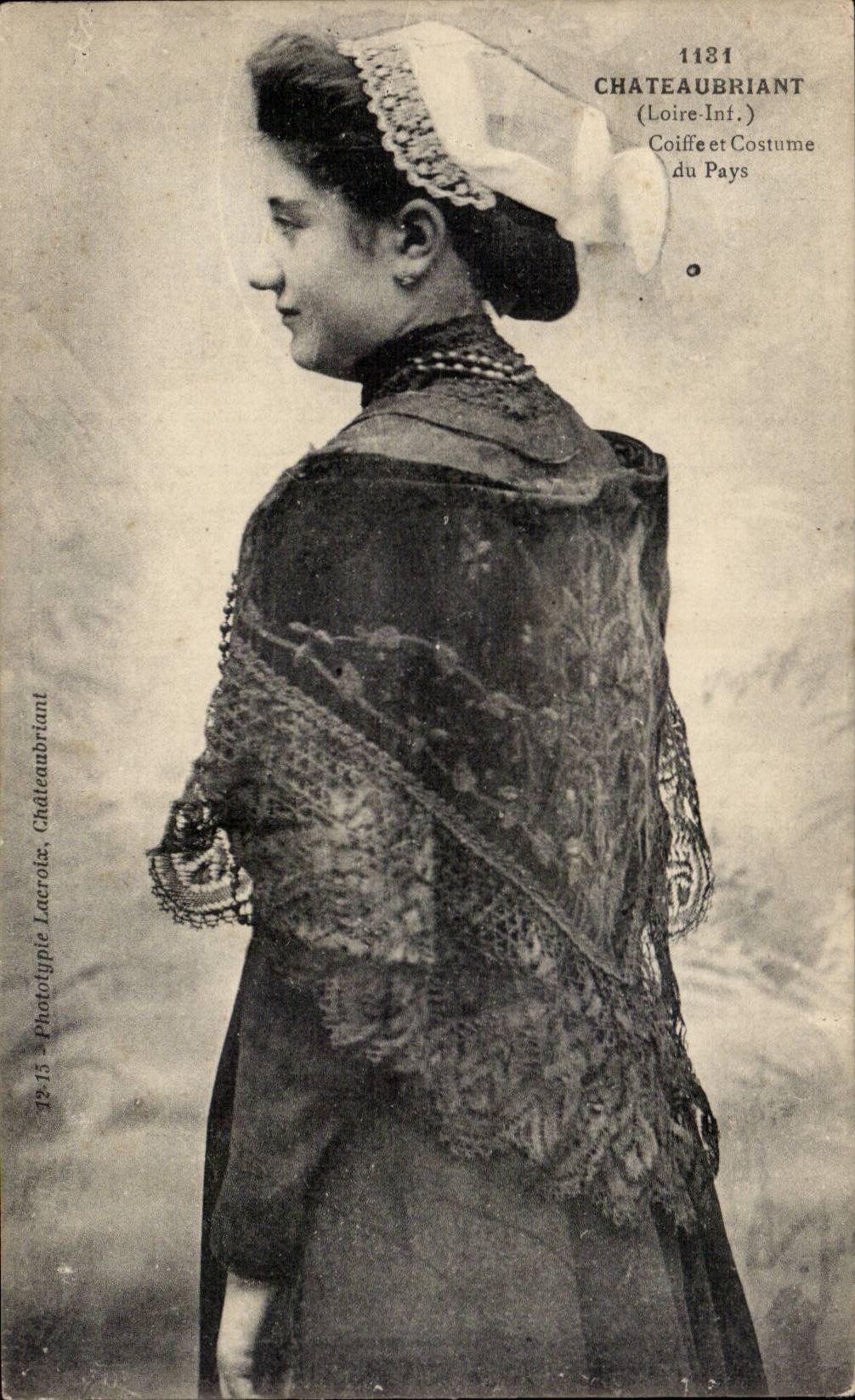 Folklore - Costumes - Chateaubriant - Coiffe et Costumes du Pays - CPA 