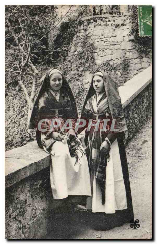 Folklore - Costumes Pyrenees Ossalois - CPA 