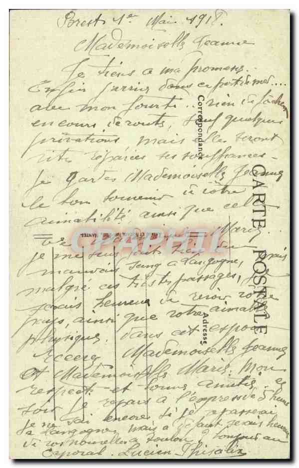 Folklore - Costumes de Pont Aven - CPA  — Verso