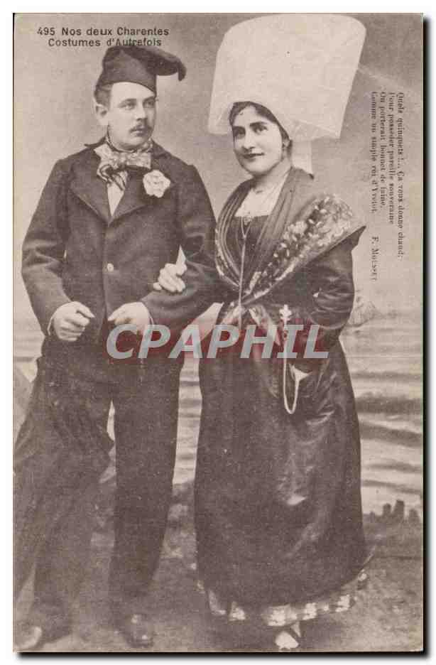 Folklore - Costumes - Nos Deux Charentes - Costumes d'Autrefois - CPA 