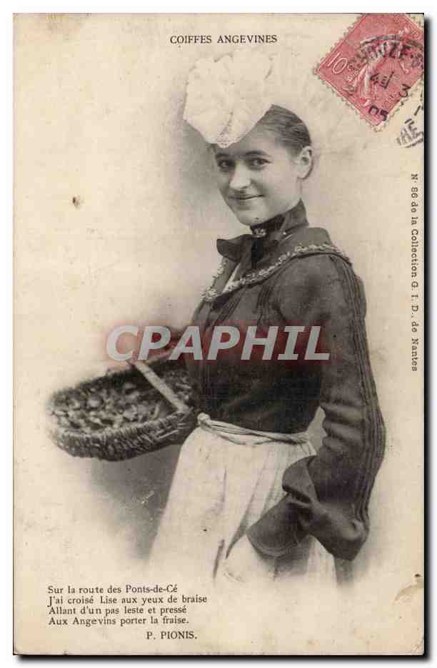 Folklore - Costumes - Angevine - CPA 