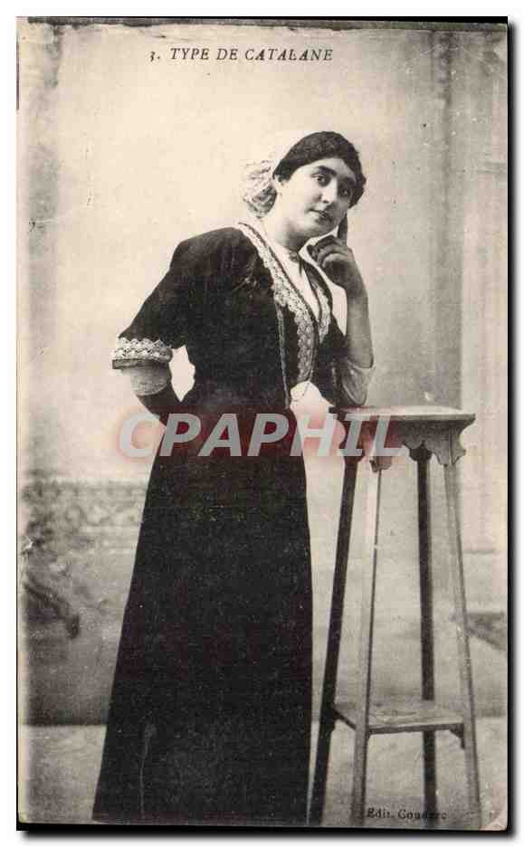Folklore - Costumes - Type de Catalane - Espagne - Espana - Spain - CPA 