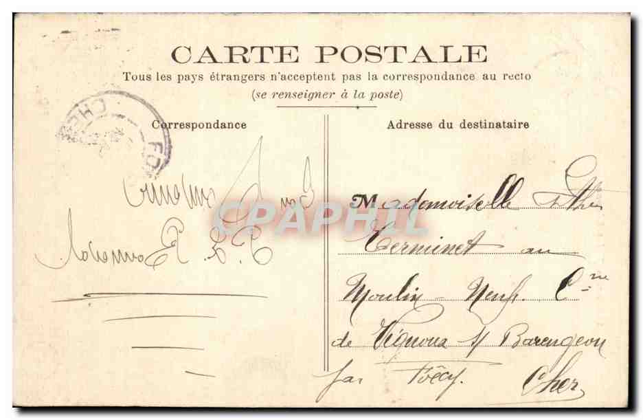 Folklore - Costumes - Ancienne Coiffe Berrichone - CPA  — Verso