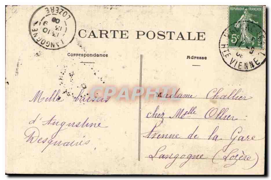 Folklore - Costumes - Limousine en Barbichet - CPA  — Verso