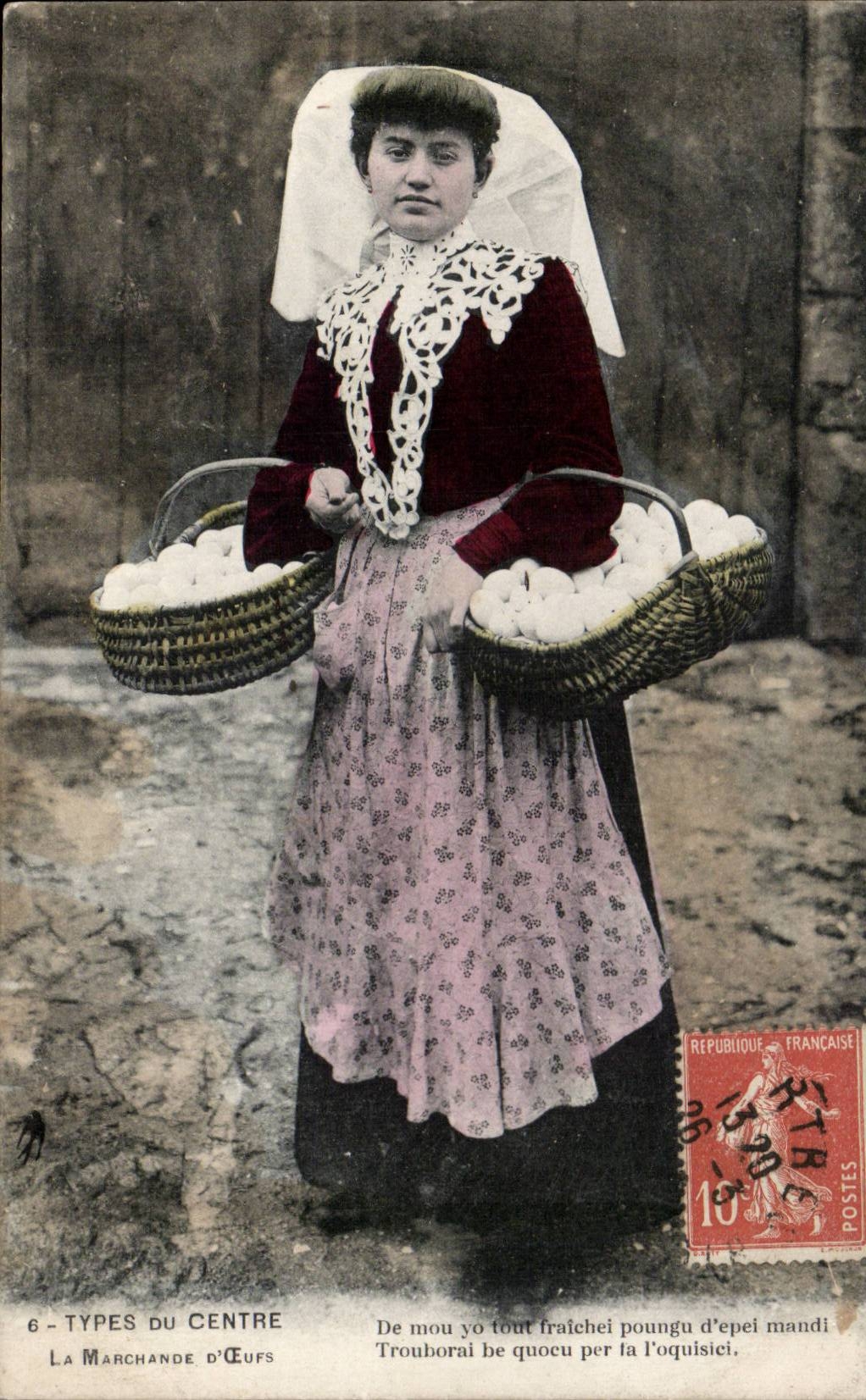 Marchande d'œufs — Types du Centre — Éditeur non identifié, n°6