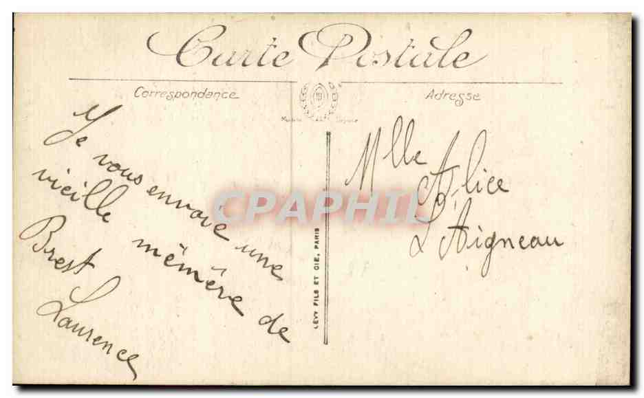 Paysanne de Comfort — Mœurs et Types Bretons — LL — Verso