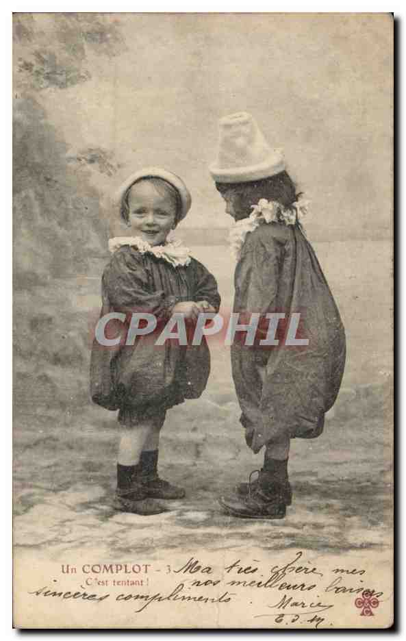 Folklore - Costumes - Complot - Les Enfants CPA 