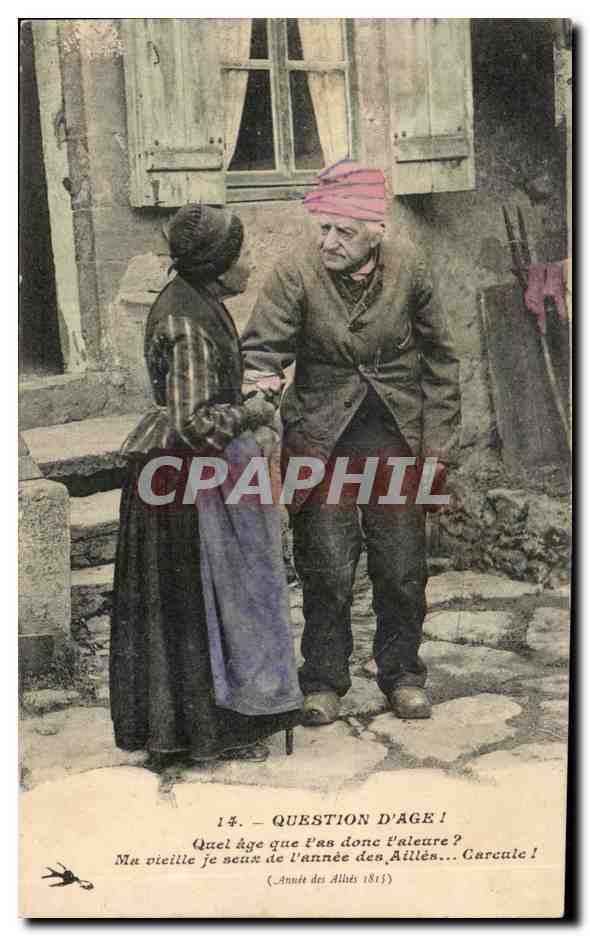Folklore - Costumes - Question d'Age - CPA 