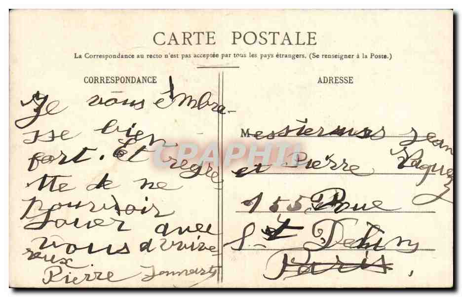 Folklore - Costumes - Boulogne sur Mer - Jeune marchande de Poissons - CPA  — Verso