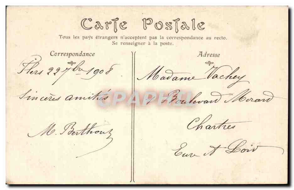 Folklore - Costumes - Paysanne Normande - CPA  — Verso
