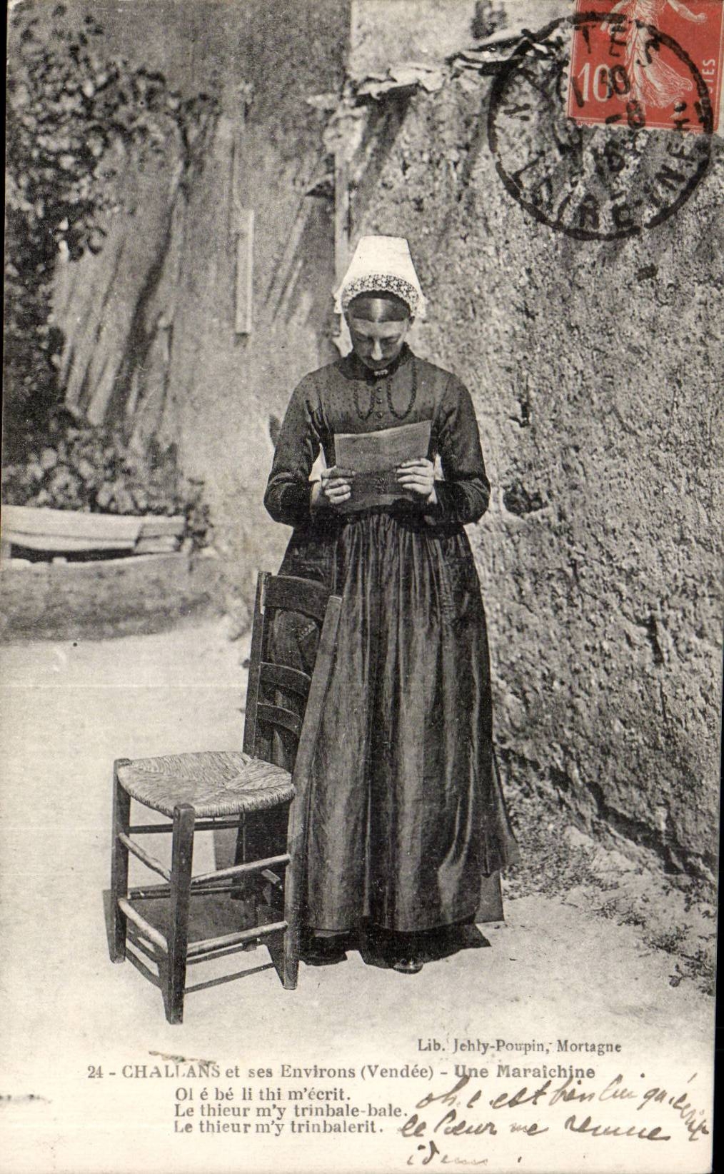 Chalians et ses Environs (Vendée) — Une Maraichine — Lib. Jehly-Poupin, Mortagne