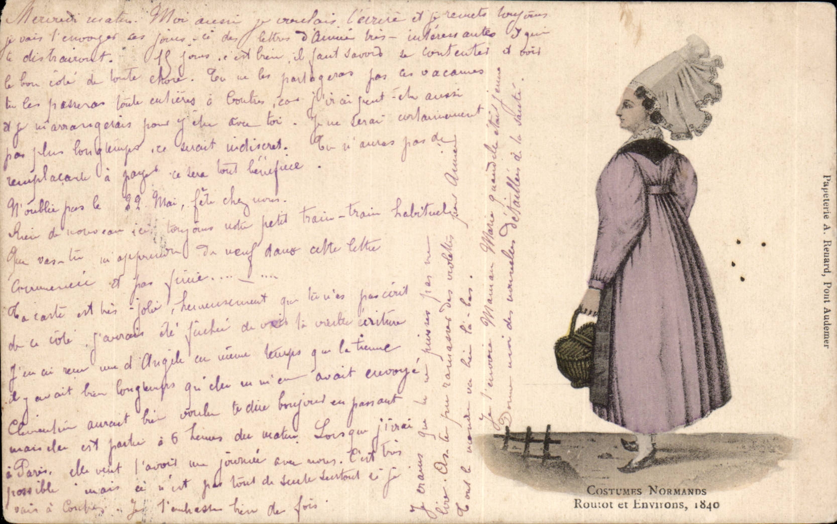Folklore - Costumes Normands - Routot et Environs - 1840 - CPA 