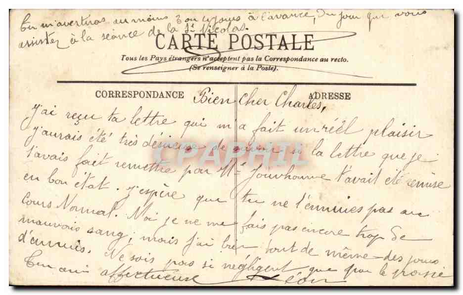 CPA Type breton Jeune fille de Quimper — Verso