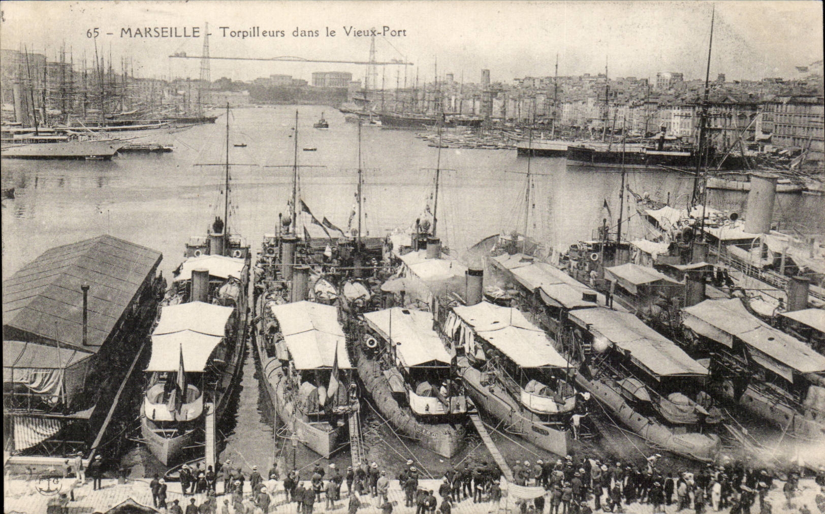 MARSEILLE — Torpilleurs dans le Vieux-Port — Éditeur inconnu, n° 65