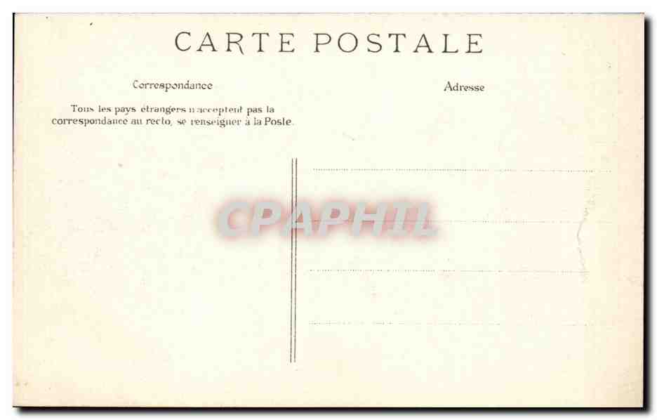CPA Marseille Eglise des reformes Monument de 1870 — Rückseite