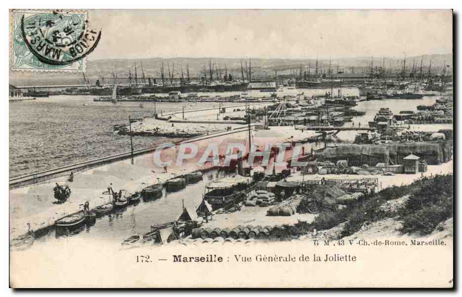 CPA Marseille Vue generale de la Joliette