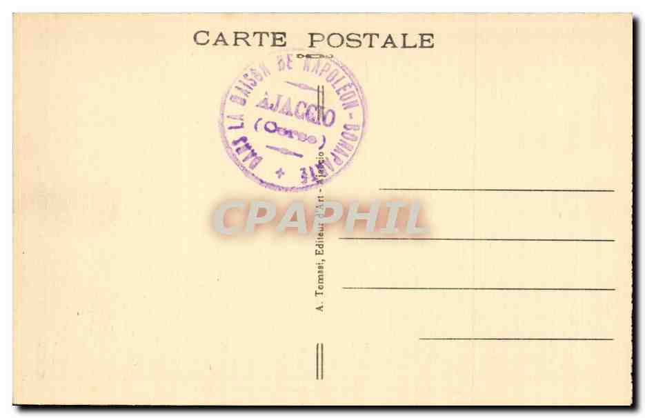 Cabinet de travail de Charles Bonaparte, père de Napoléon — A. Tomasi — Verso