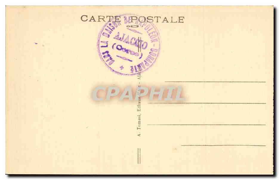 Esszimmer der Familie BONAPARTE — A. Tomasi — Rückseite