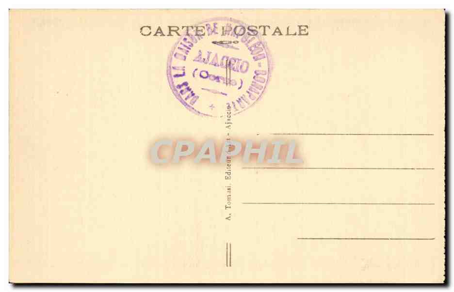 CPA Corse Corsica Ajaccio Maison Napoleon  — Rückseite
