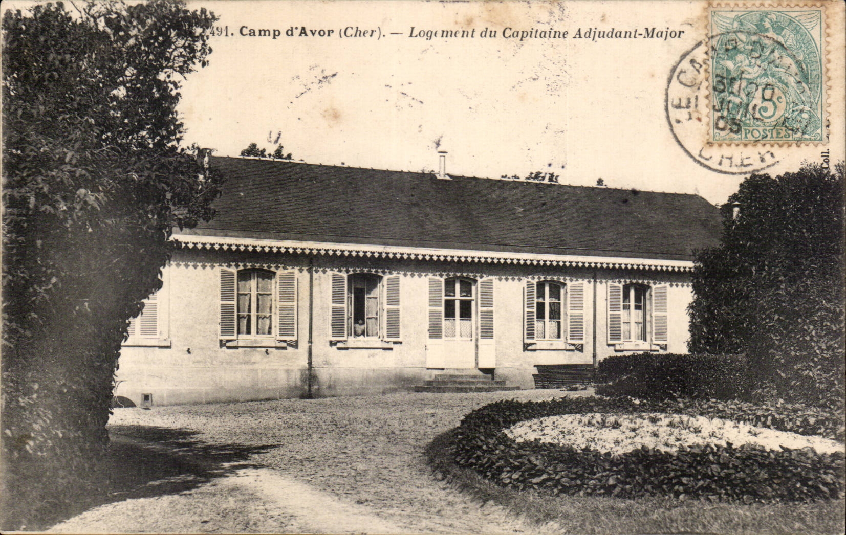 Camp d'Avor (Cher) — Logement du Capitaine Adjudant-Major — Éditeur : Coll. (série 491)