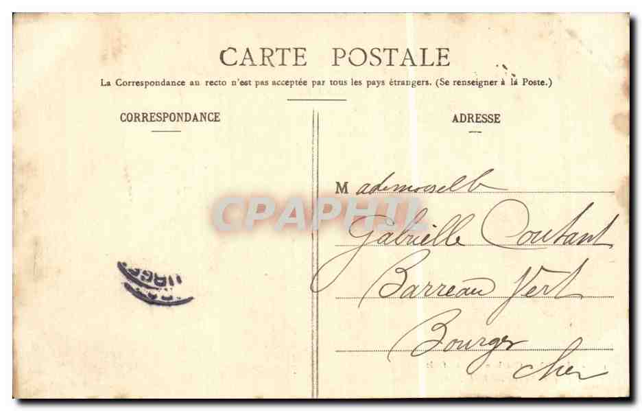 CPA Cote d'or Charbonniers en foret Transport du bois Luge TOP — Rückseite