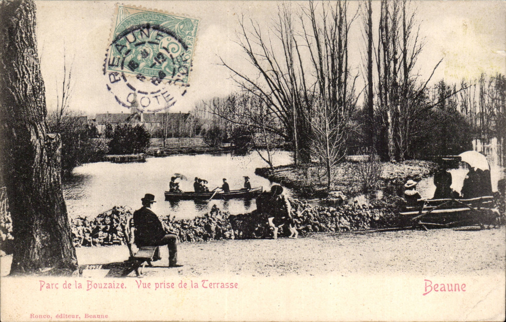 CPA Beaune Parc de la Bouzaise Vue prise de la terrasse