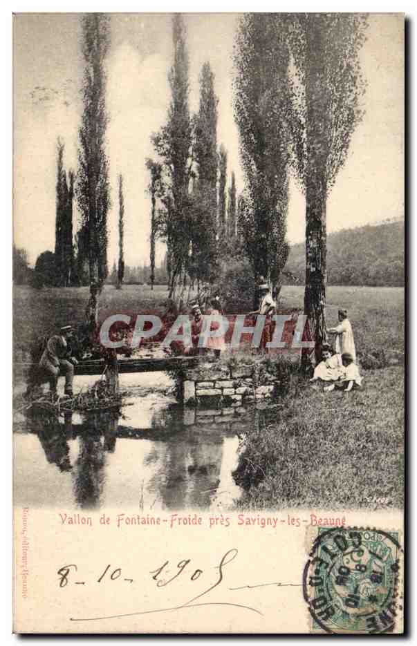 Vallon de Fontaine-Froide près Savigny-les-Beaune — éditeur Boussou, Jaffrey, Beaune, n° de série non visible