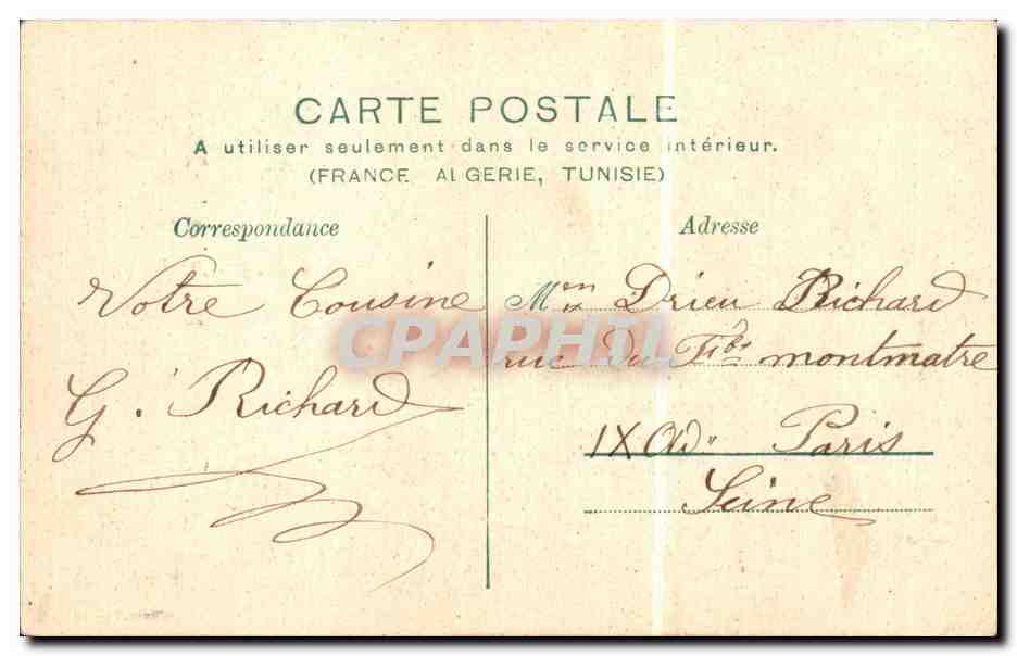Vallon de Fontaine-Froide près Savigny-les-Beaune — éditeur Boussou, Jaffrey, Beaune, n° de série non visible — Verso