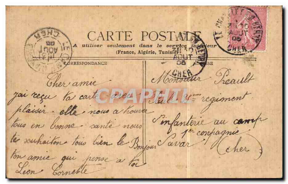 CPA Paris Boulevard Sebastopol et place du Chatelet  — Rückseite