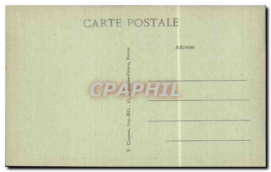 CPA Guerande Costumes anciens de mariees Folklore Costume — Verso