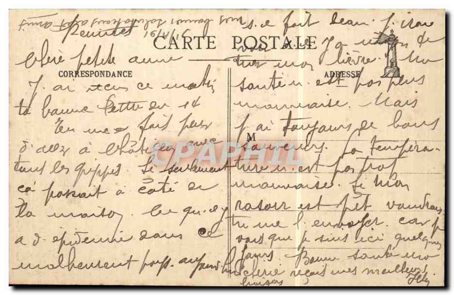 CPA Guerande La fileuse Folklore costume — Verso