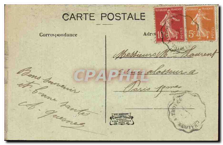 CPA Fere Champenoise Place du marche  — Back