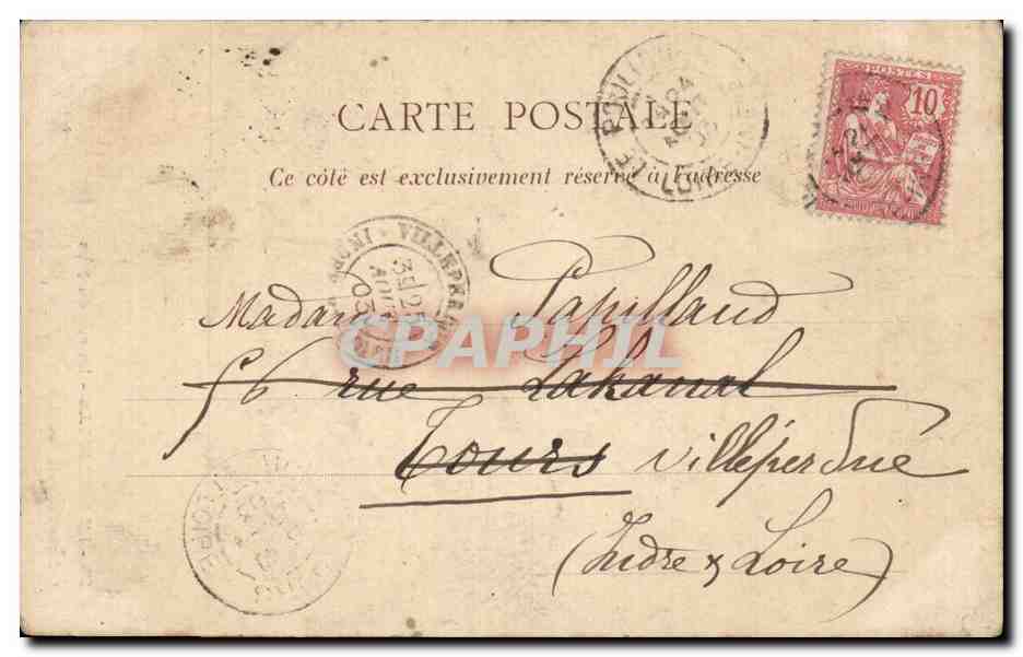 CPA Le Pouliguen La rue du bois — Back