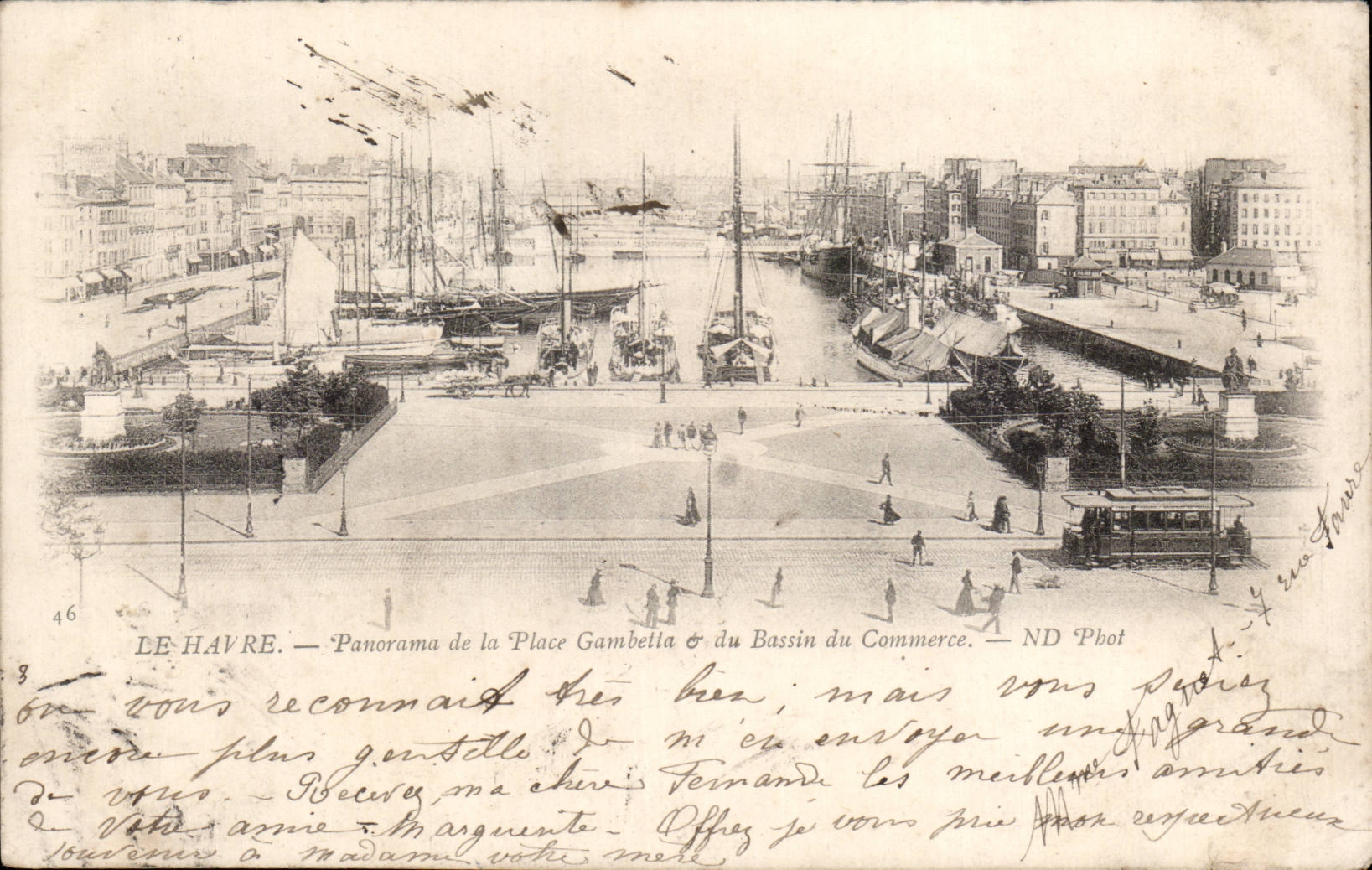 CPA Le Havre Panorama de la place Gambetta et du bassin du commerce