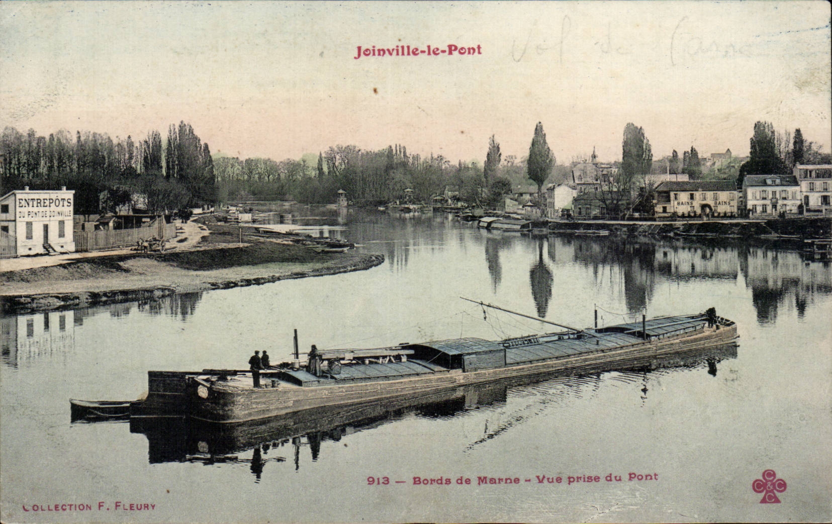 CPA Joinville le Pont Bords de Marne Vue prise du pont 